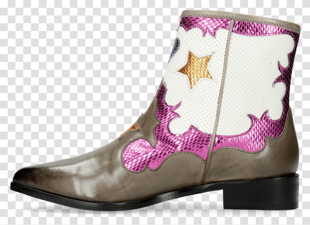 Ankle Boots Marlin 12 Grigio Glitter Fuxia Venice Perfo Cowboy Boot, Apparel, Footwear, Shoe Transparent Png