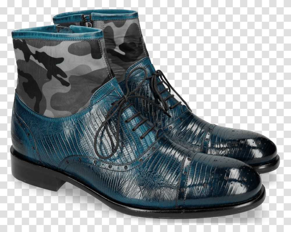 Ankle Boots Patrick 4 Guana Mid Blue Textile Camo Melvin Hamilton, Shoe, Footwear, Apparel Transparent Png