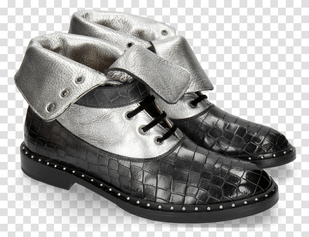 Ankle Boots Sally 81 Crock London Fog Nappa Aztek Silver Work Boots, Apparel, Shoe, Footwear Transparent Png