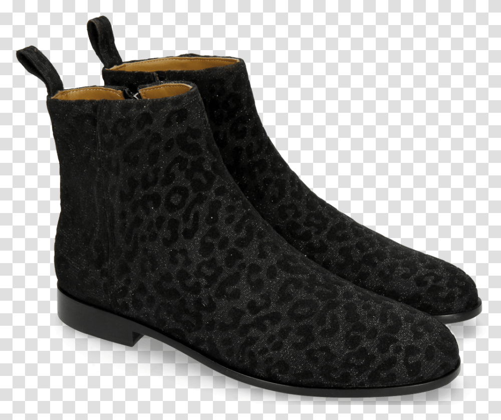 Ankle Boots Susan 43 Leo Glitter Black Chelsea Boot, Apparel, Footwear, Shoe Transparent Png