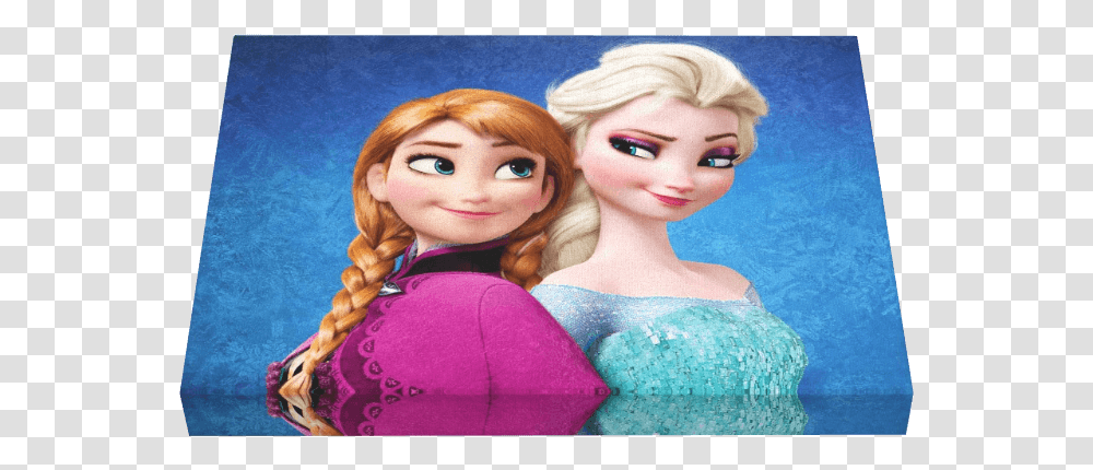 Anna Amp Elsa Canvas Frozen 2 Print Cakes, Doll, Toy, Person, Human Transparent Png