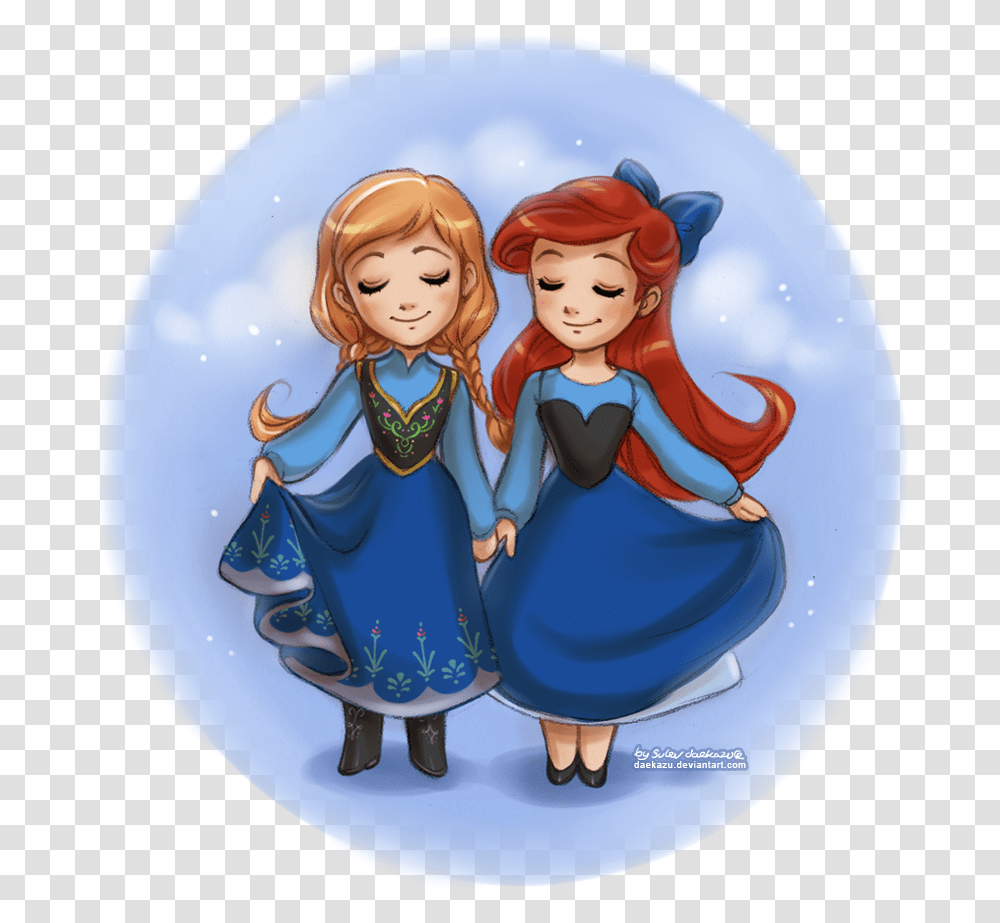 Anna And Ariel Disney, Doll, Toy, Person, Human Transparent Png