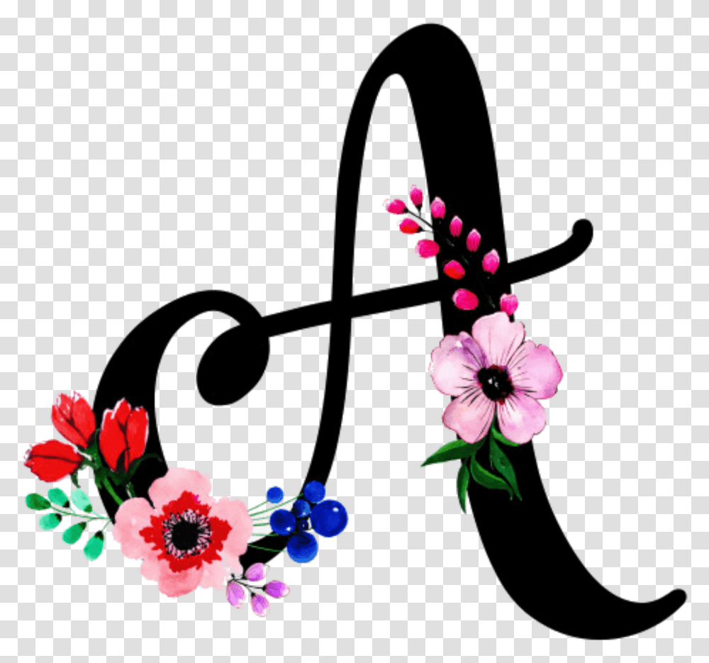 Anna Clipart Floral Letter A Clipart, Floral Design, Pattern, Plant Transparent Png