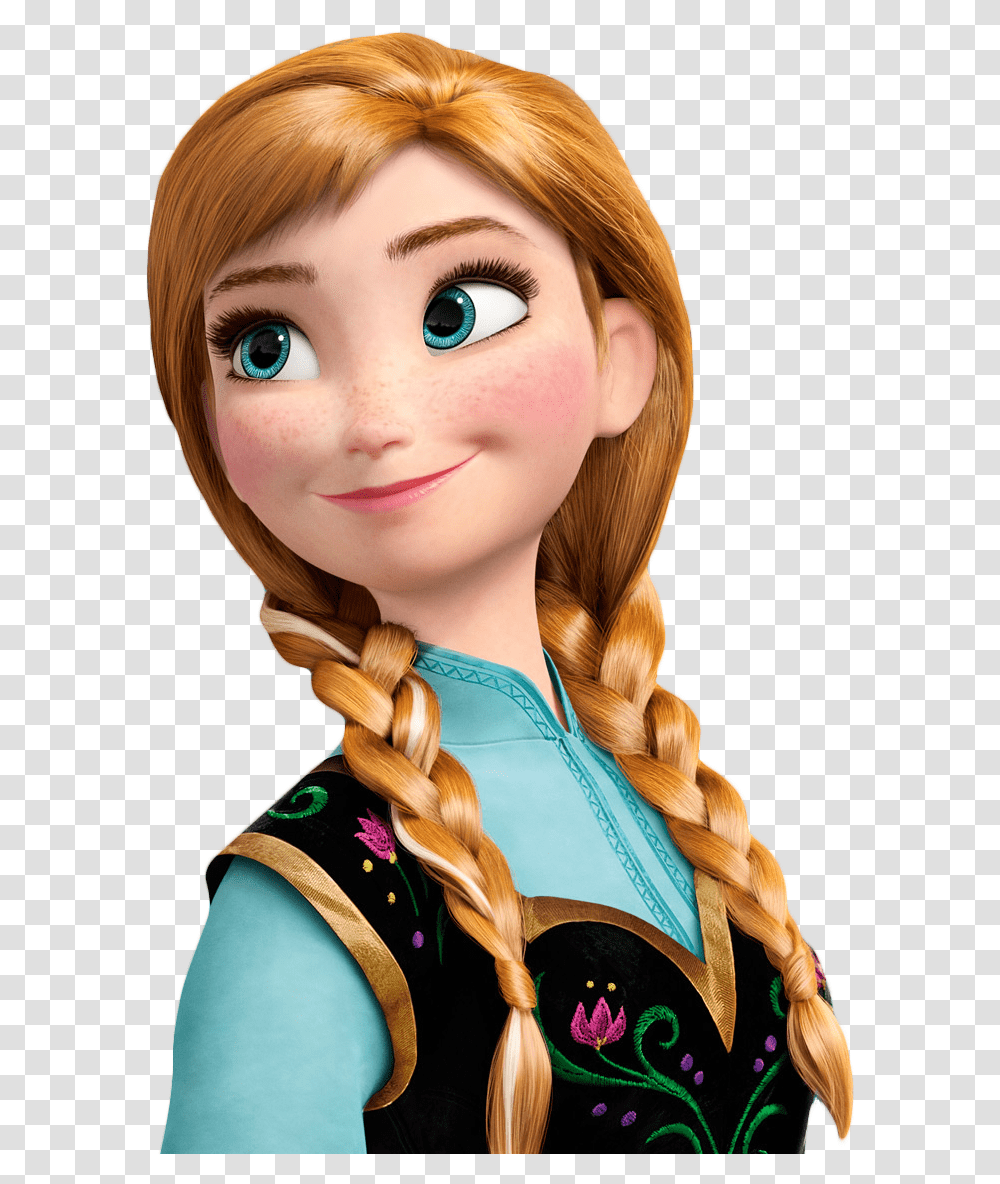 Anna Frozen, Doll, Toy, Hair, Person Transparent Png