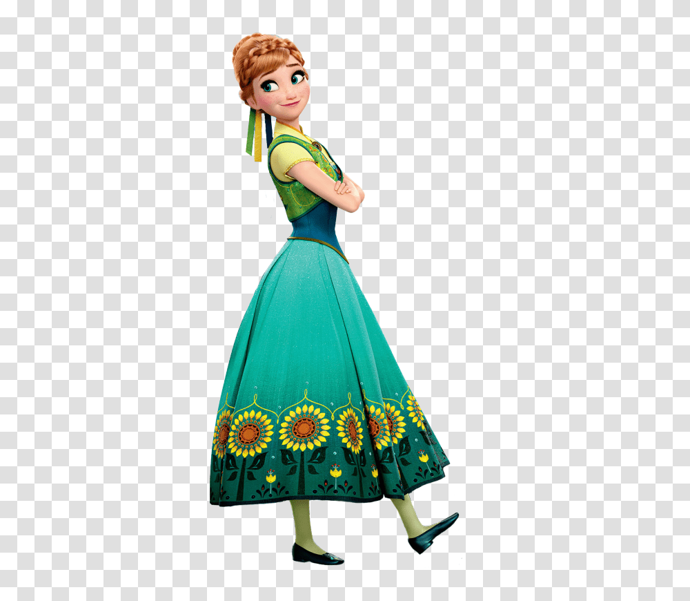 Anna Frozen Image, Dress, Female, Person Transparent Png
