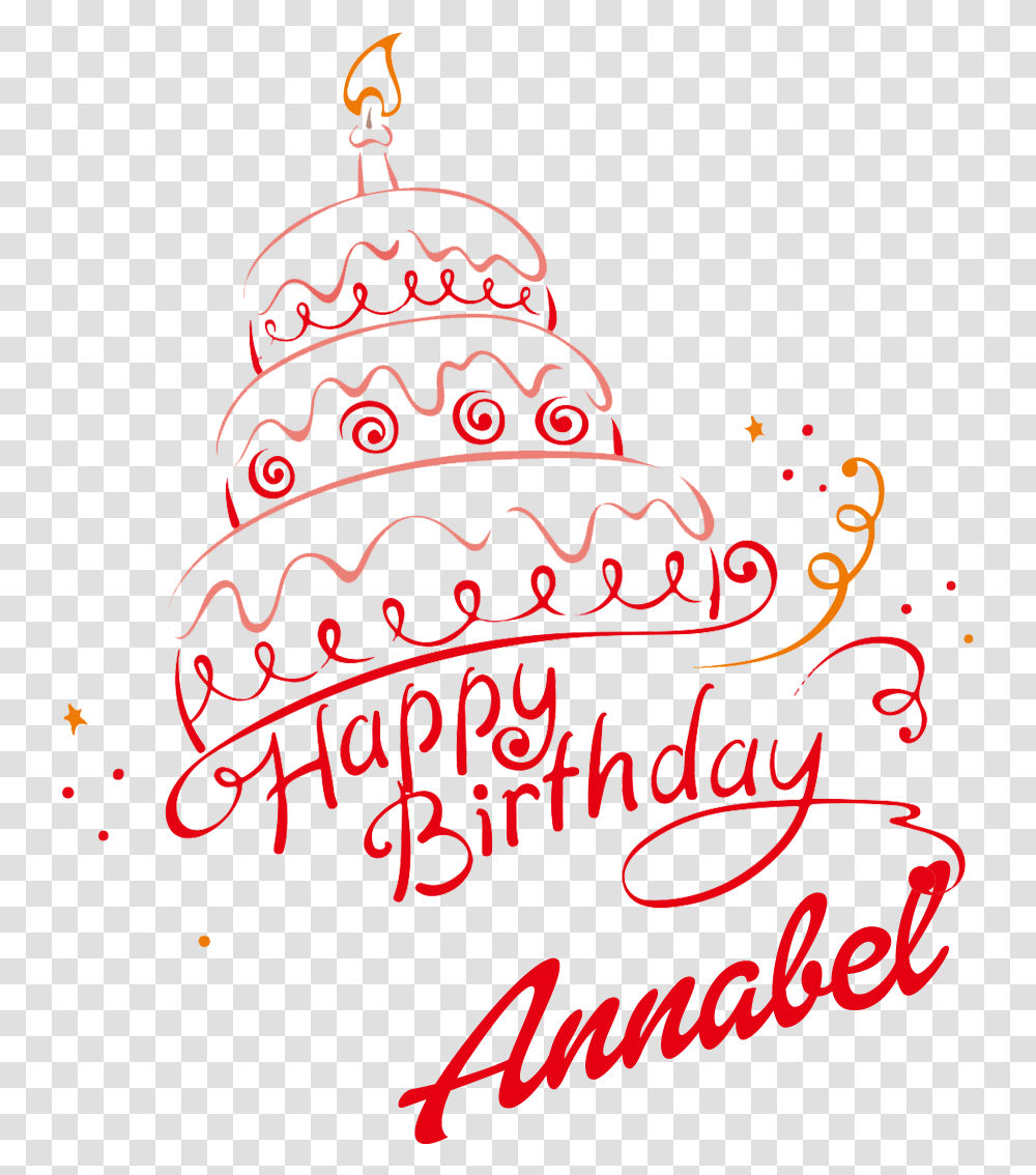 Annabel Happy Birthday Vector Cake Name Illustration, Diwali Transparent Png