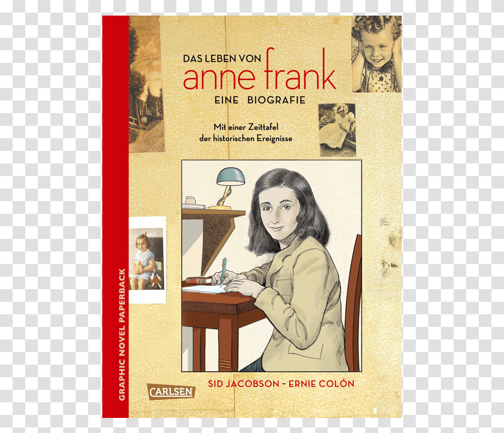 Anne Frank Graphic Novel Tebalou Anne Frank Book Cover, Person, Advertisement, Poster, Flyer Transparent Png