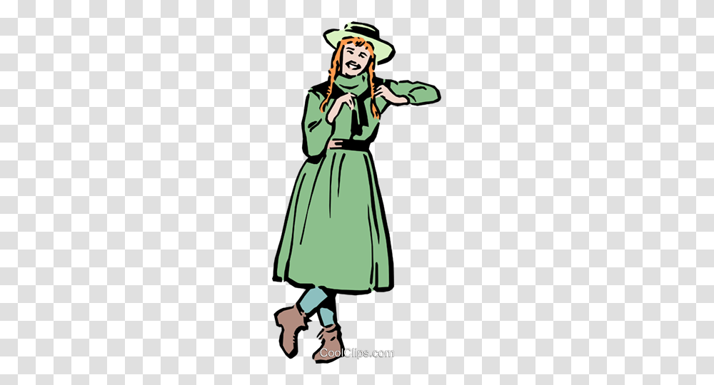 Anne Of Green Gables Royalty Free Vector Clip Art Illustration, Dress, Female, Sleeve Transparent Png