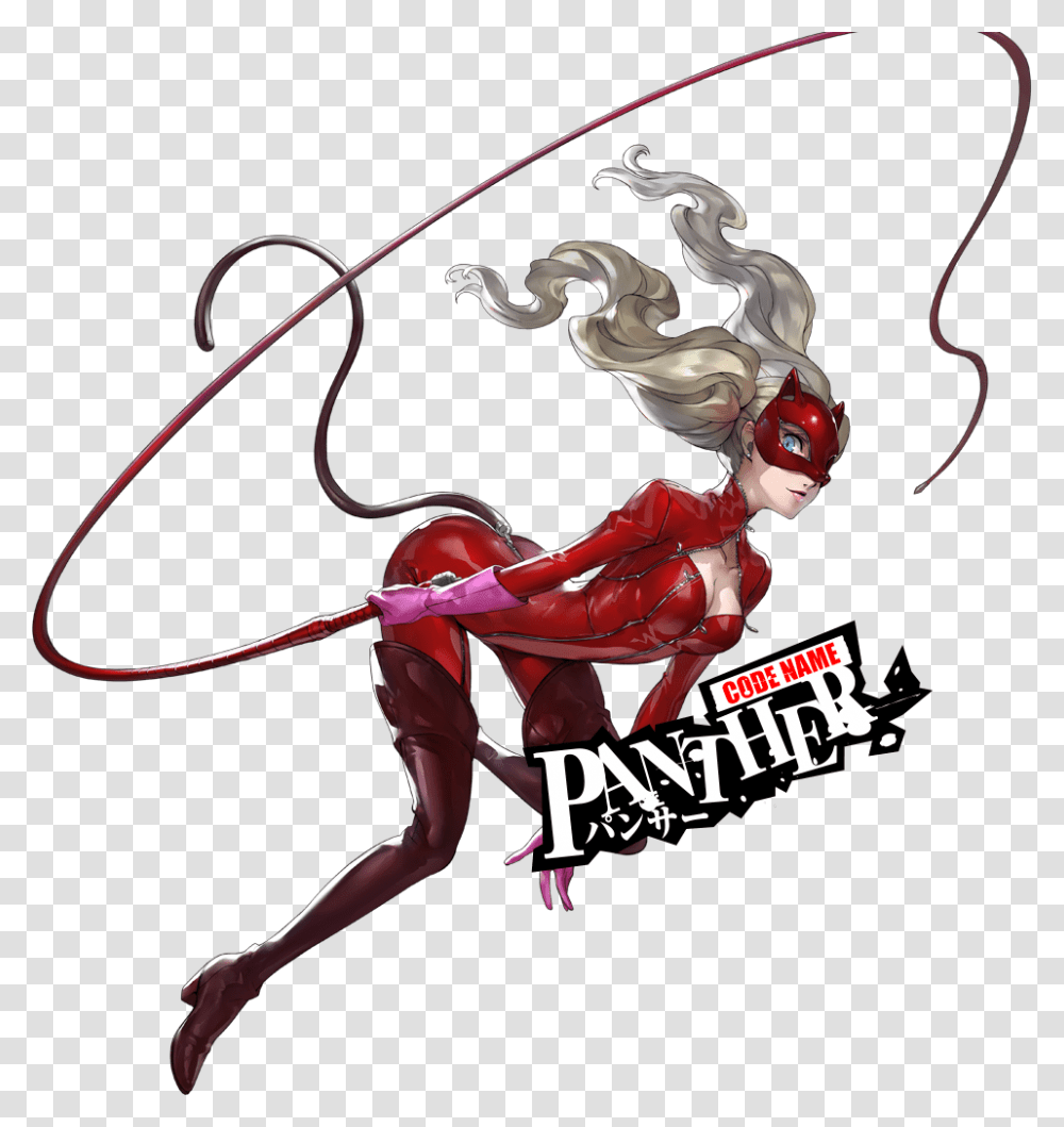 Anne Panther Persona 5 Ann Costume, Bow, Human, Whip, Rope Transparent Png