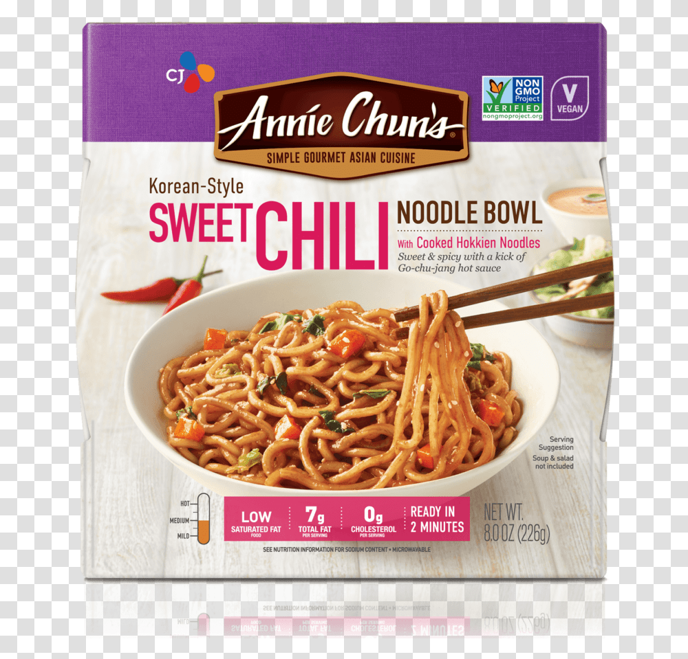 Annie Chun's Sweet Chili Noodle Bowl, Pasta, Food, Spaghetti, Menu Transparent Png