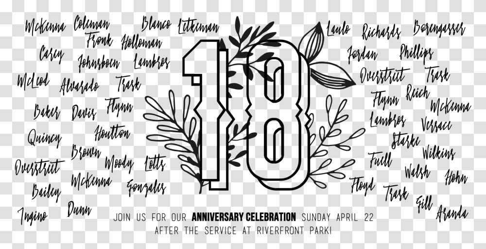 Anniversary Celebration Download Illustration, Floral Design, Pattern Transparent Png