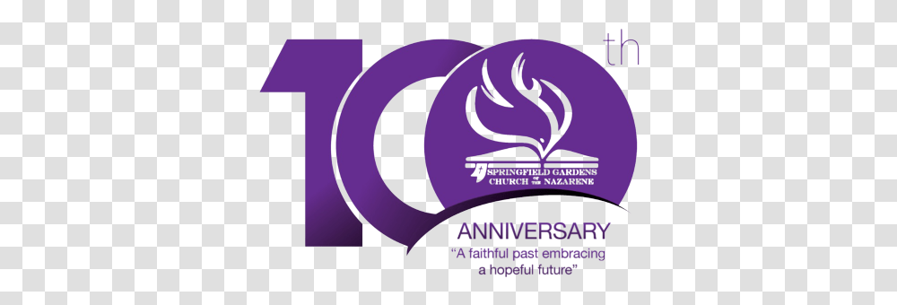 Anniversary Church 100 Years Anniversary Logo, Purple, Clothing, Poster, Advertisement Transparent Png