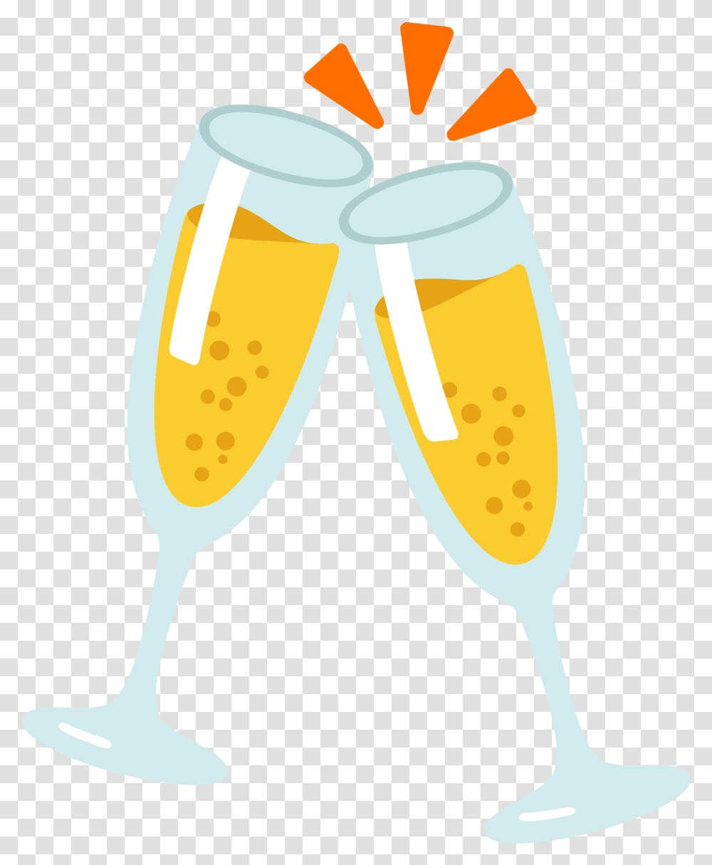 Anniversary Clipart Wine Glass Clinking Champagne Glass Clipart, Beverage, Drink, Alcohol, Beer Transparent Png