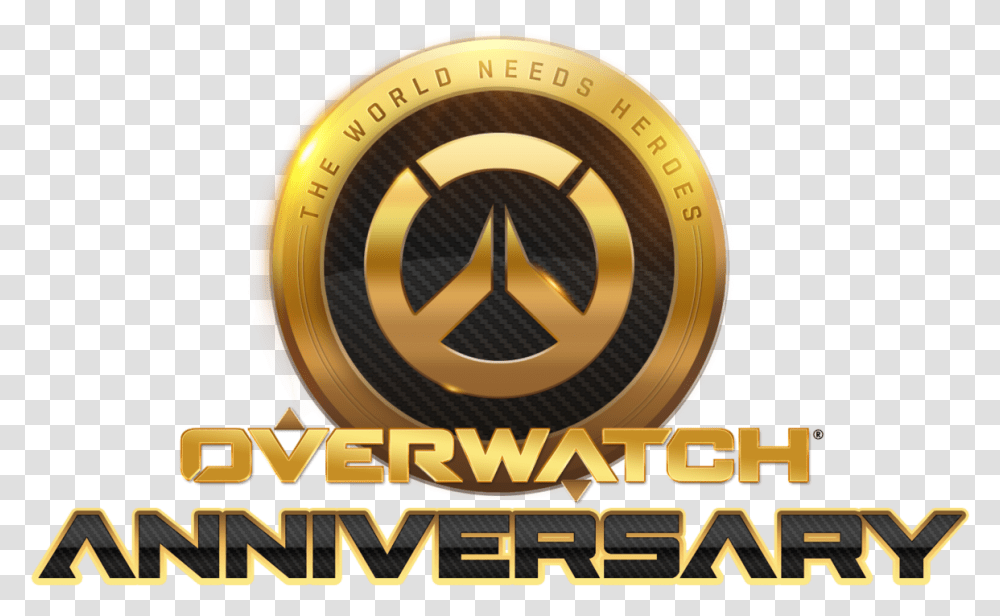 Anniversary Event Icon Overwatch, Logo, Trademark, Gold Transparent Png