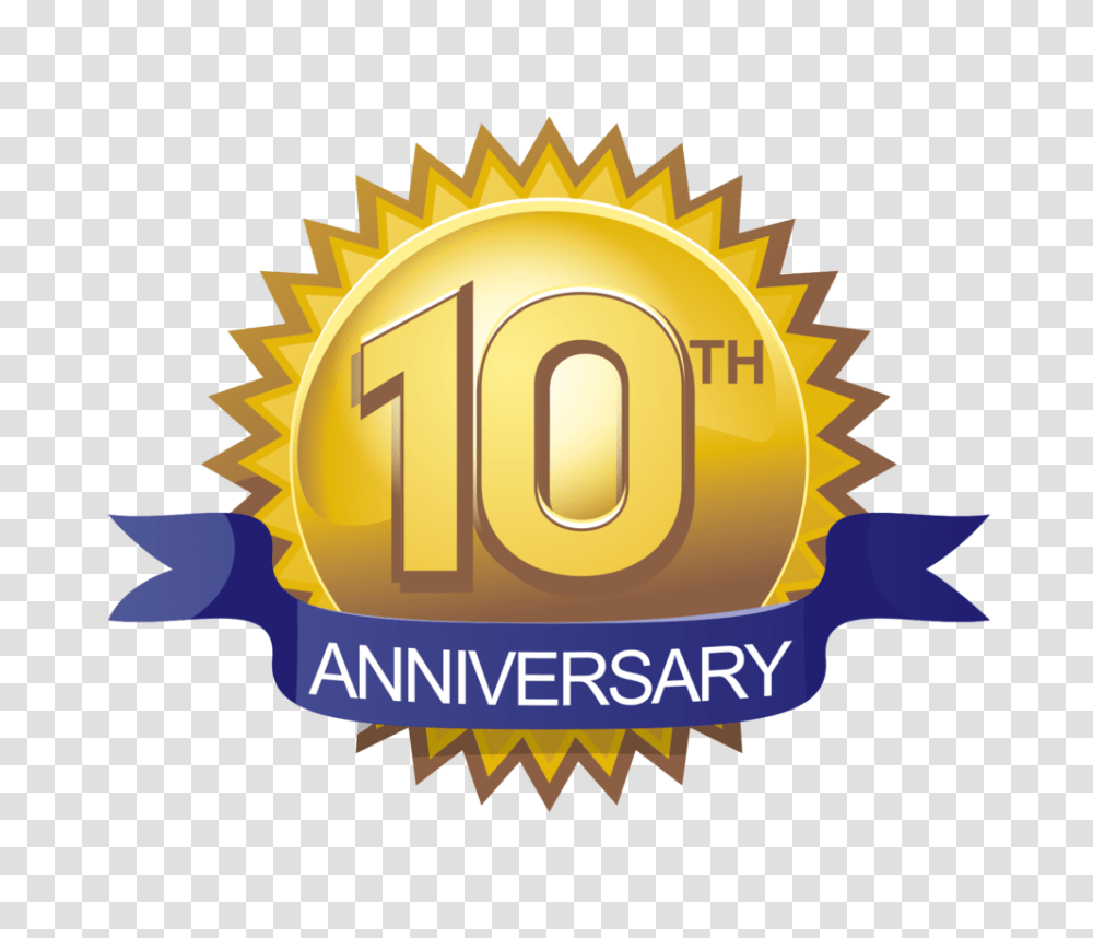 Anniversary Icon, Logo, Trademark, Gold Transparent Png