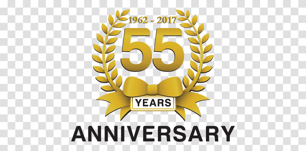 Anniversary Wreath Logo 55 Years Anniversary Logo, Number, Symbol, Text, Alphabet Transparent Png