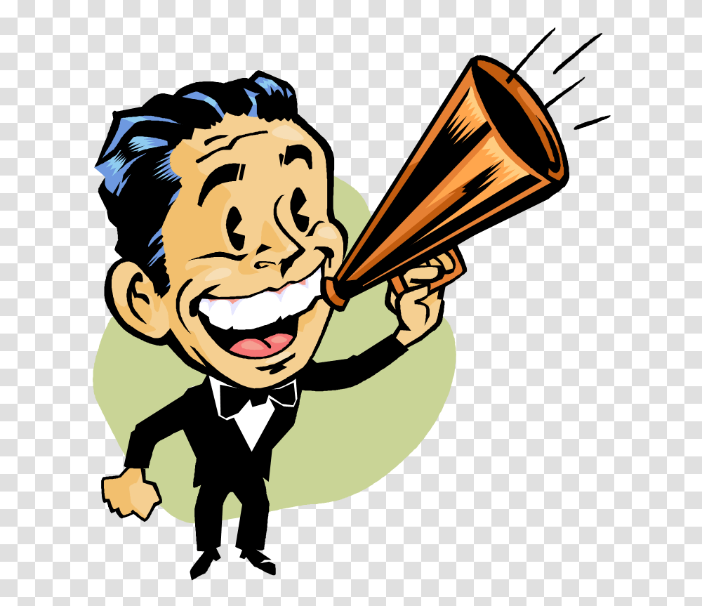 Announcement Cartoon Image, Person, Face, Head, Performer Transparent Png