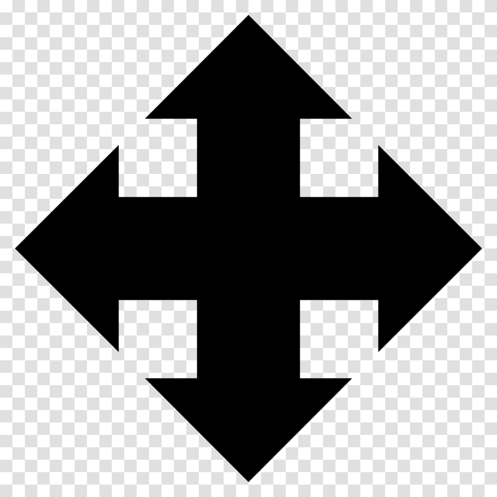 Announcements 4 Side Arrow, Cross, Star Symbol, Stencil Transparent Png