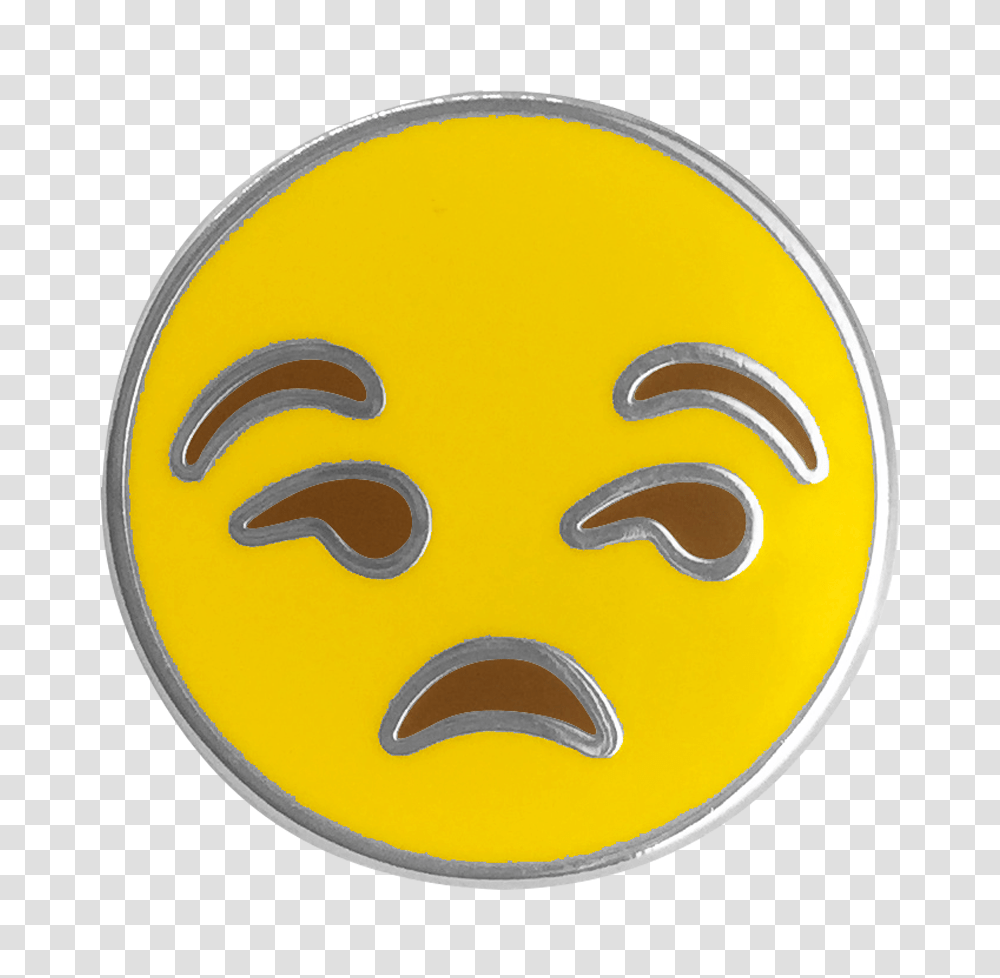 Annoyed Emoji Pin Emoji Pins, Logo, Trademark, Badge Transparent Png