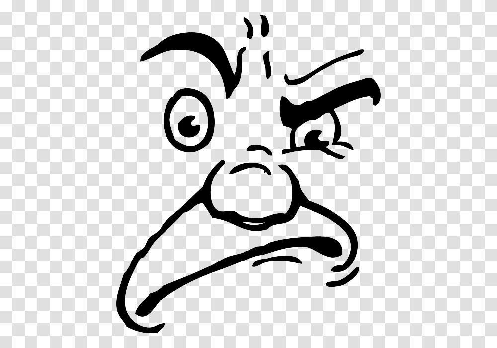 Annoyed Face Free Pictures Angry Images Found Clipart Sneer, Stencil, Antelope, Wildlife, Mammal Transparent Png