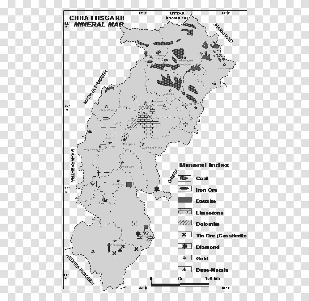 Annual Mineral Produce Worth Industrial Map Of Chhattisgarh, Diagram, Poster, Advertisement, Plot Transparent Png