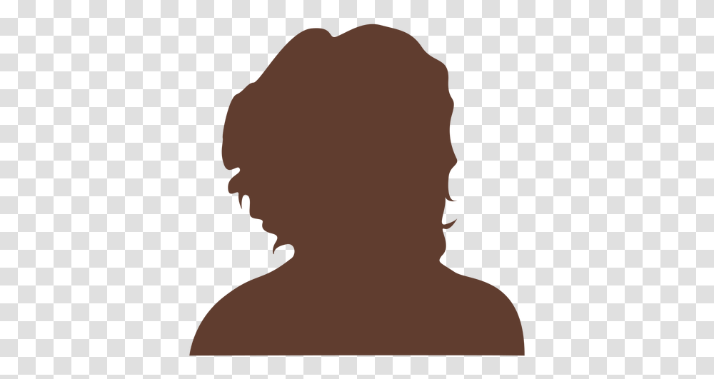 Anonymous Avatar Woman Curly Hair & Svg Hair Design, Silhouette, Back, Person, Human Transparent Png