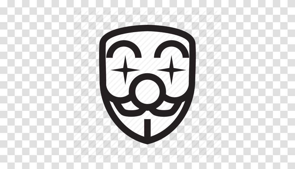 Anonymous Clown Emoticon Fool Hacker Mask Icon, Stencil, Hand Transparent Png