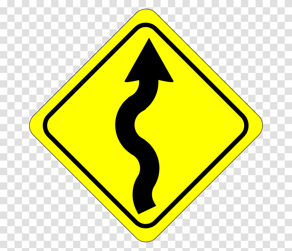 Anonymous Curves Ahead Sign, Transport, Road Sign Transparent Png