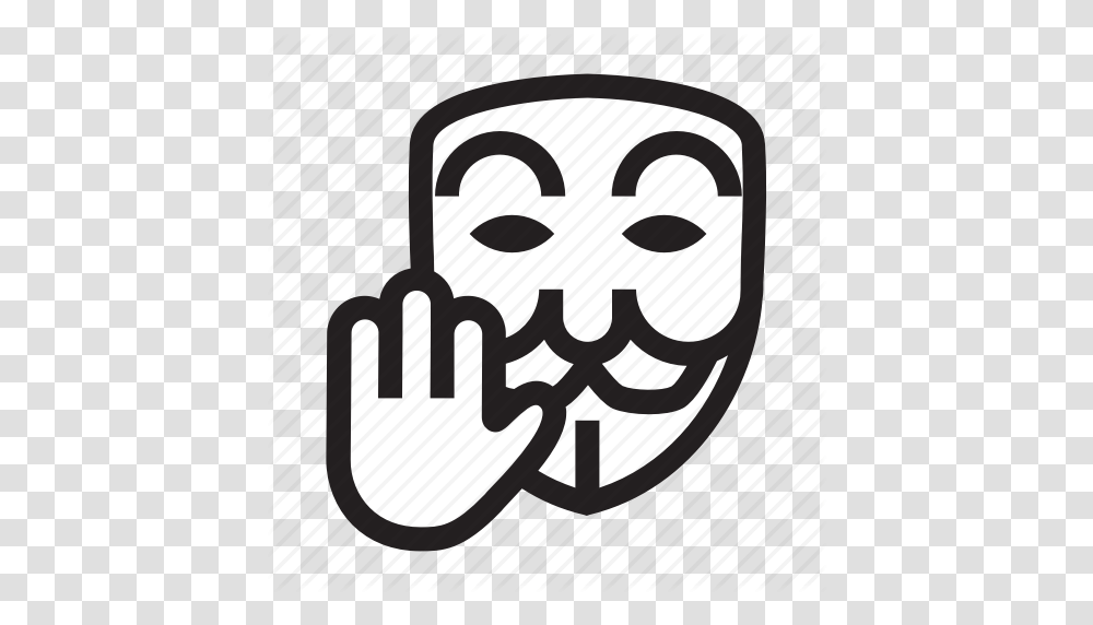 Anonymous Emoticon Hacker Mask Stop Icon, Stencil, Poster Transparent Png