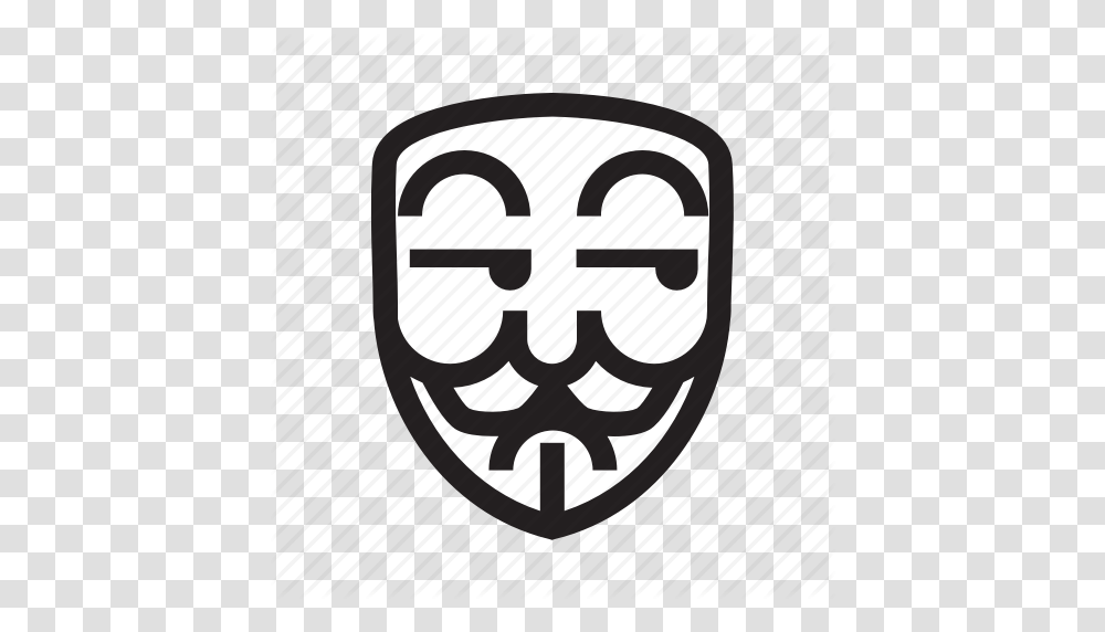 Anonymous Emoticon Hacker Mask Suspicious Icon, Armor, Stencil, Logo Transparent Png