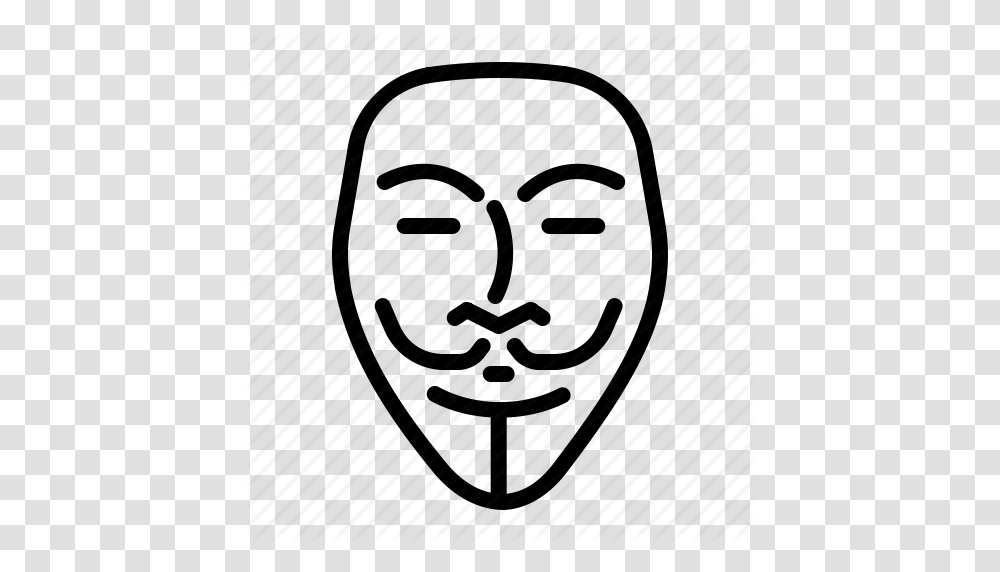 Anonymous Fawkes Guy Mask Vendetta Icon, Face, Label Transparent Png