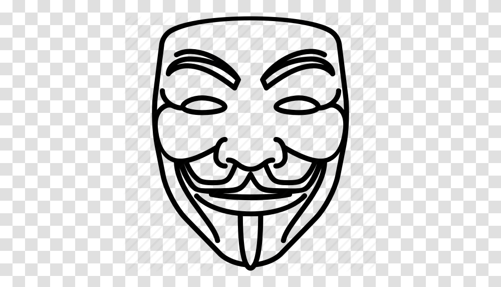 Anonymous Guy Fawkes Mask Movie Robber Vendetta Icon, Head Transparent Png