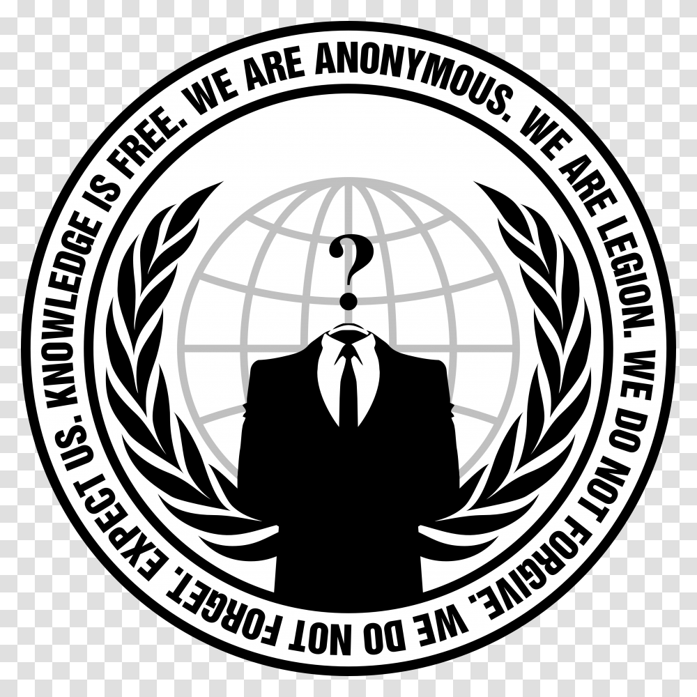 Anonymous Logo, Symbol, Trademark, Emblem, Badge Transparent Png