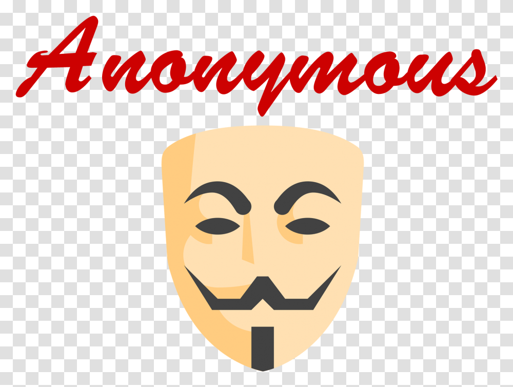 Anonymous Mask Picture, Label, Logo Transparent Png