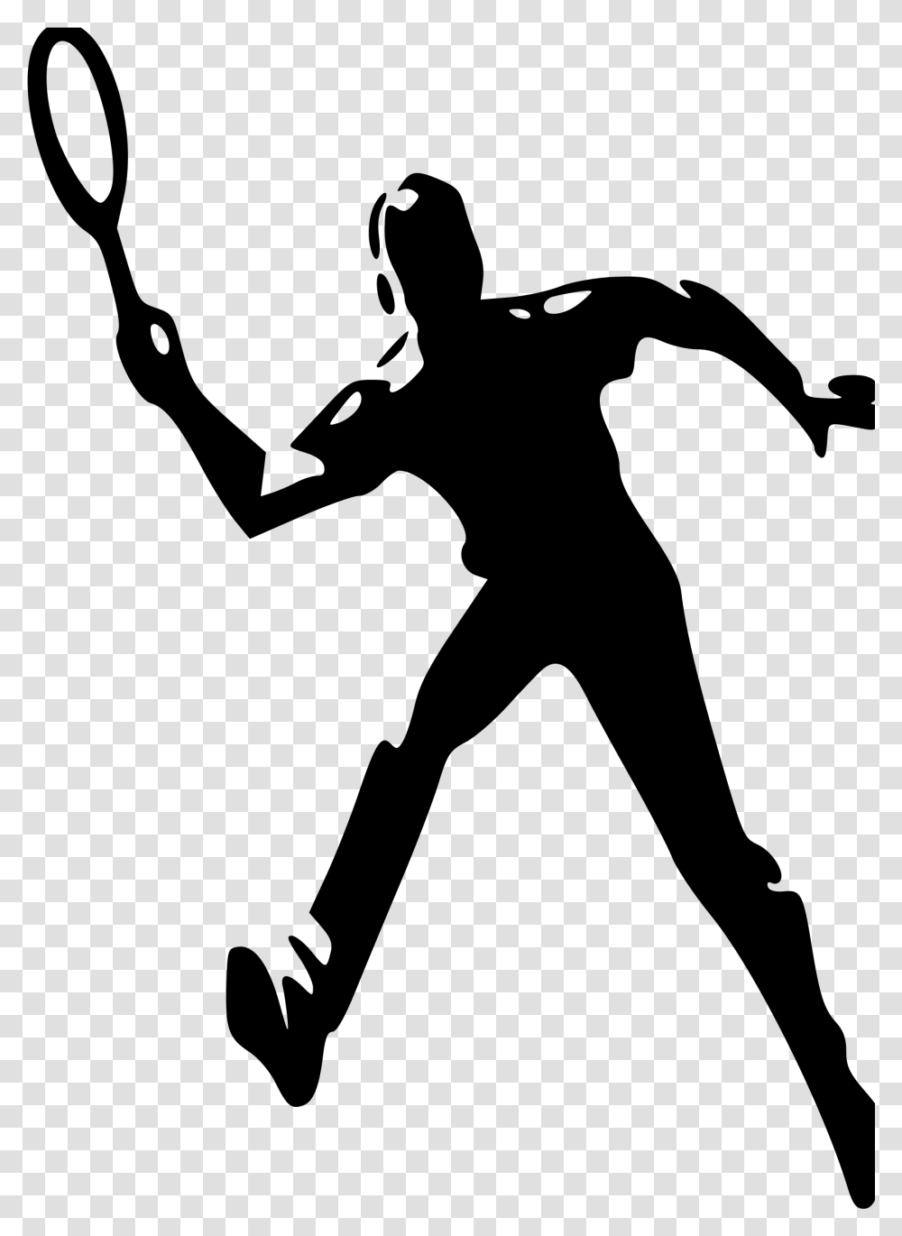 Anonymus The Tennis Player Tennis Black And White Logo, Gray, World Of Warcraft Transparent Png