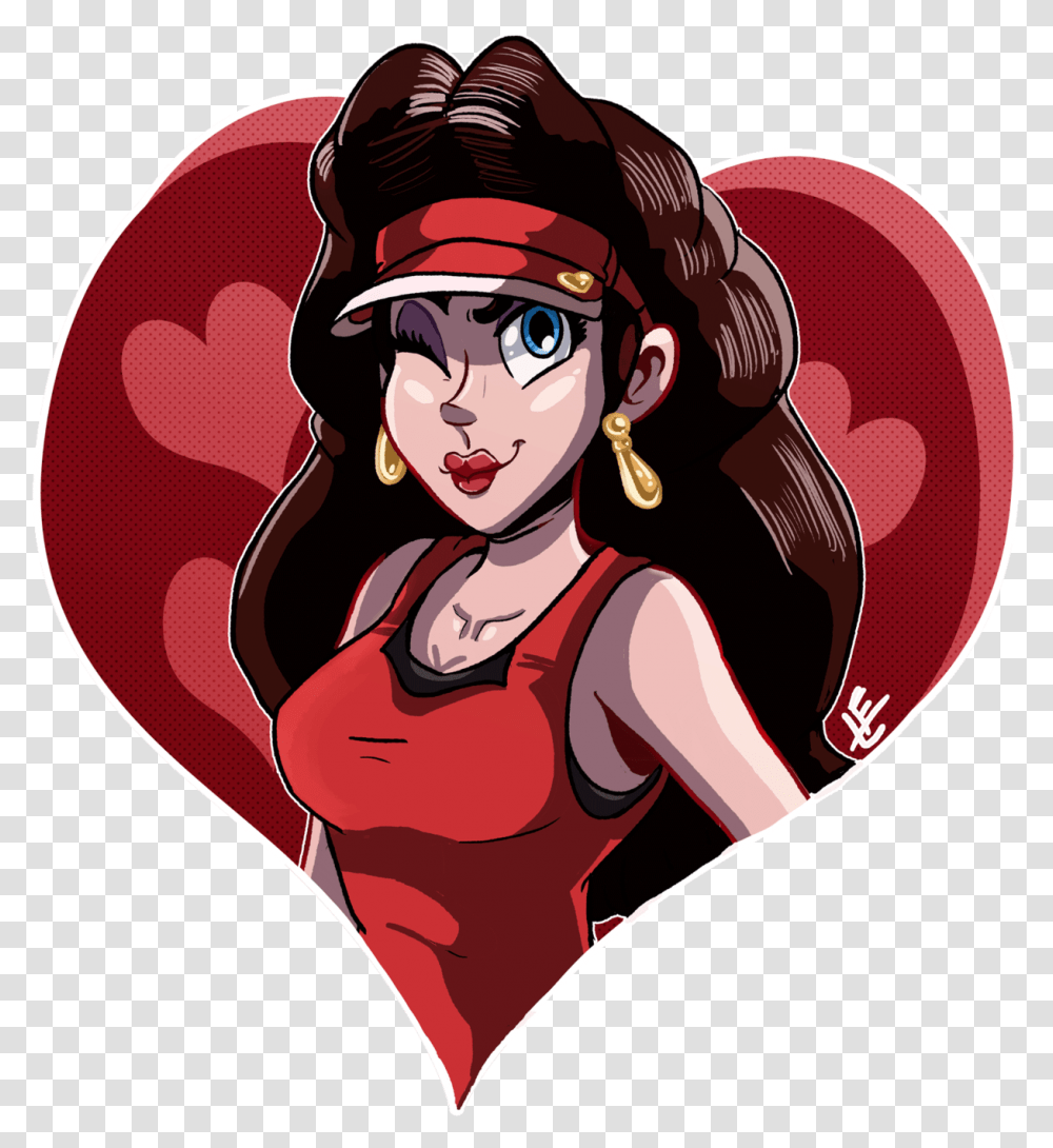 Another Character From Mario Tennis Pauline This Game Mario Pauline, Person, Label, Heart Transparent Png