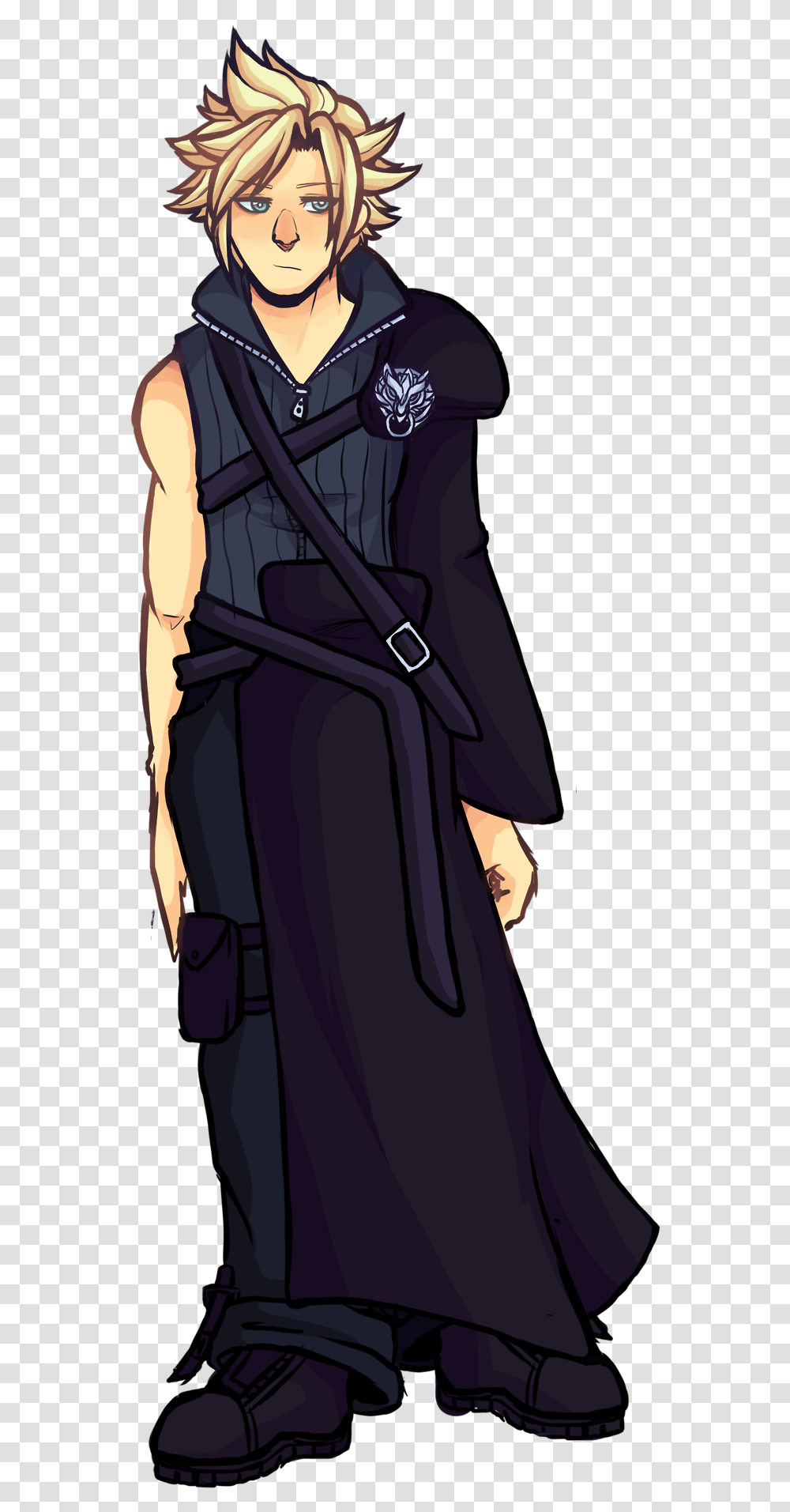 Another Nerds Blog - I Drew My Boy Cloud Strife A Reference Costume, Clothing, Person, Sleeve, Overcoat Transparent Png
