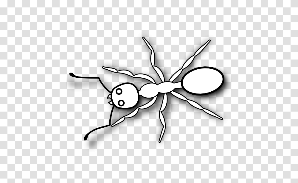 Ant Clip Art Black And White, Stencil, Spider, Invertebrate, Animal Transparent Png