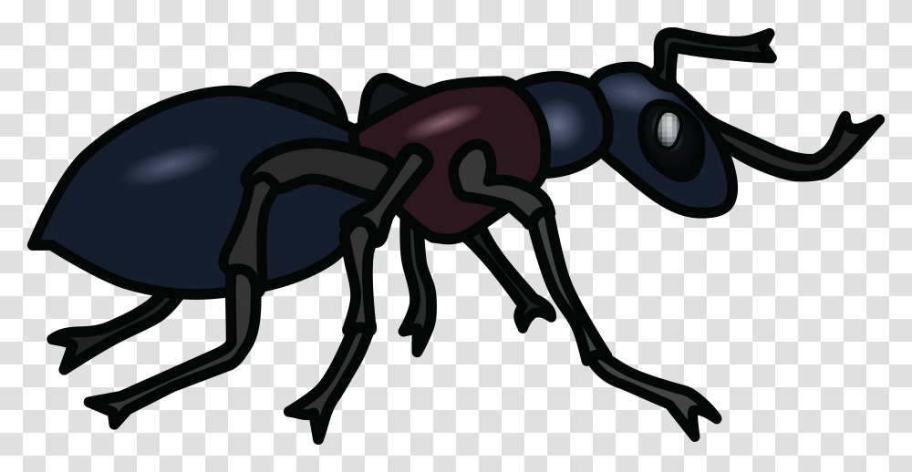 Ant Clipart Ant Black And White, Invertebrate, Animal, Insect, Gun Transparent Png