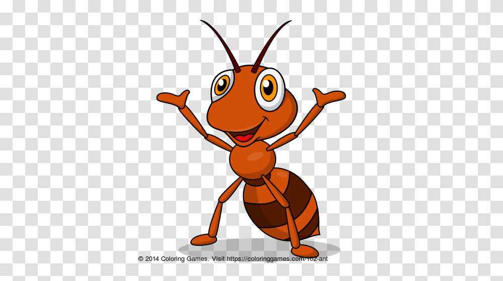 Ant Coloring For Kids Clip Art And Silhouette Imaged, Insect, Invertebrate, Animal Transparent Png