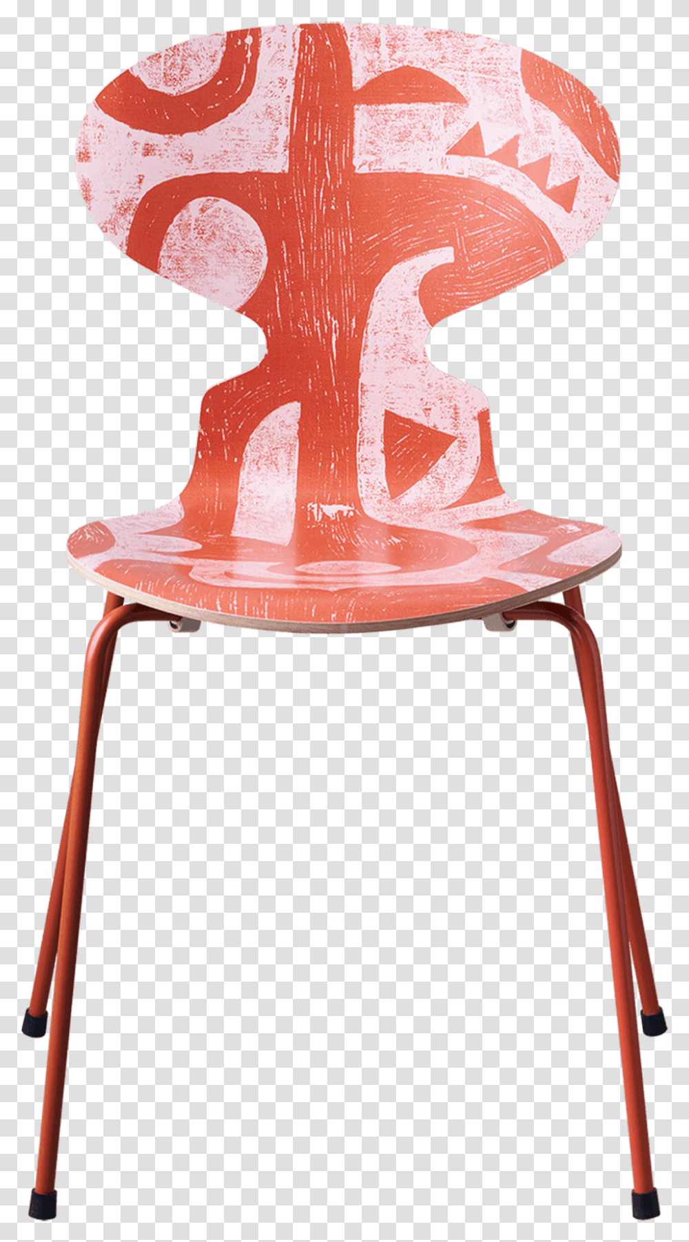 Ant Deco Orange Silhouette Chair, Furniture Transparent Png
