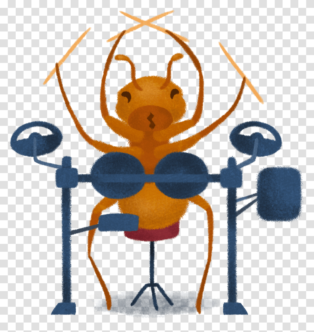 Ant Playing Drums Ant Man Ant Playing Drums, Insect, Invertebrate Transparent Png
