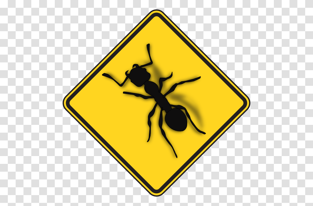 Ant Sign Danger Clip Art, Animal, Insect, Invertebrate, Road Sign Transparent Png