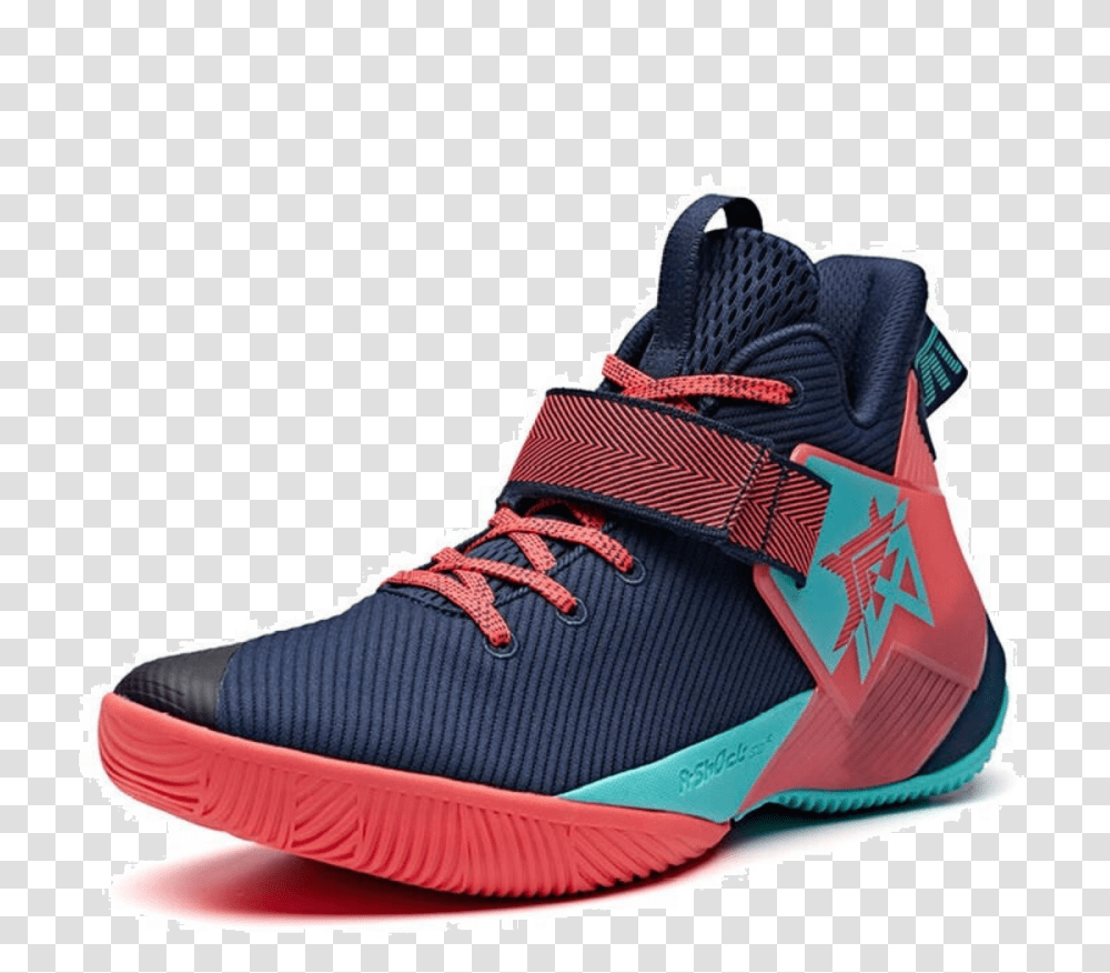 Anta Thompson Shock The Game 30 High Basketball Shoes Bluered Colorway Basketball Shoe, Clothing, Apparel, Footwear, Sneaker Transparent Png