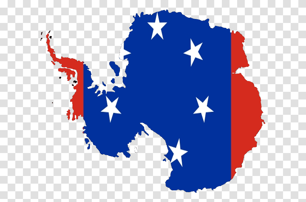 Antarctica Map With Flag Blue With White Stars Flag, Star Symbol, Plot, Astronomy Transparent Png