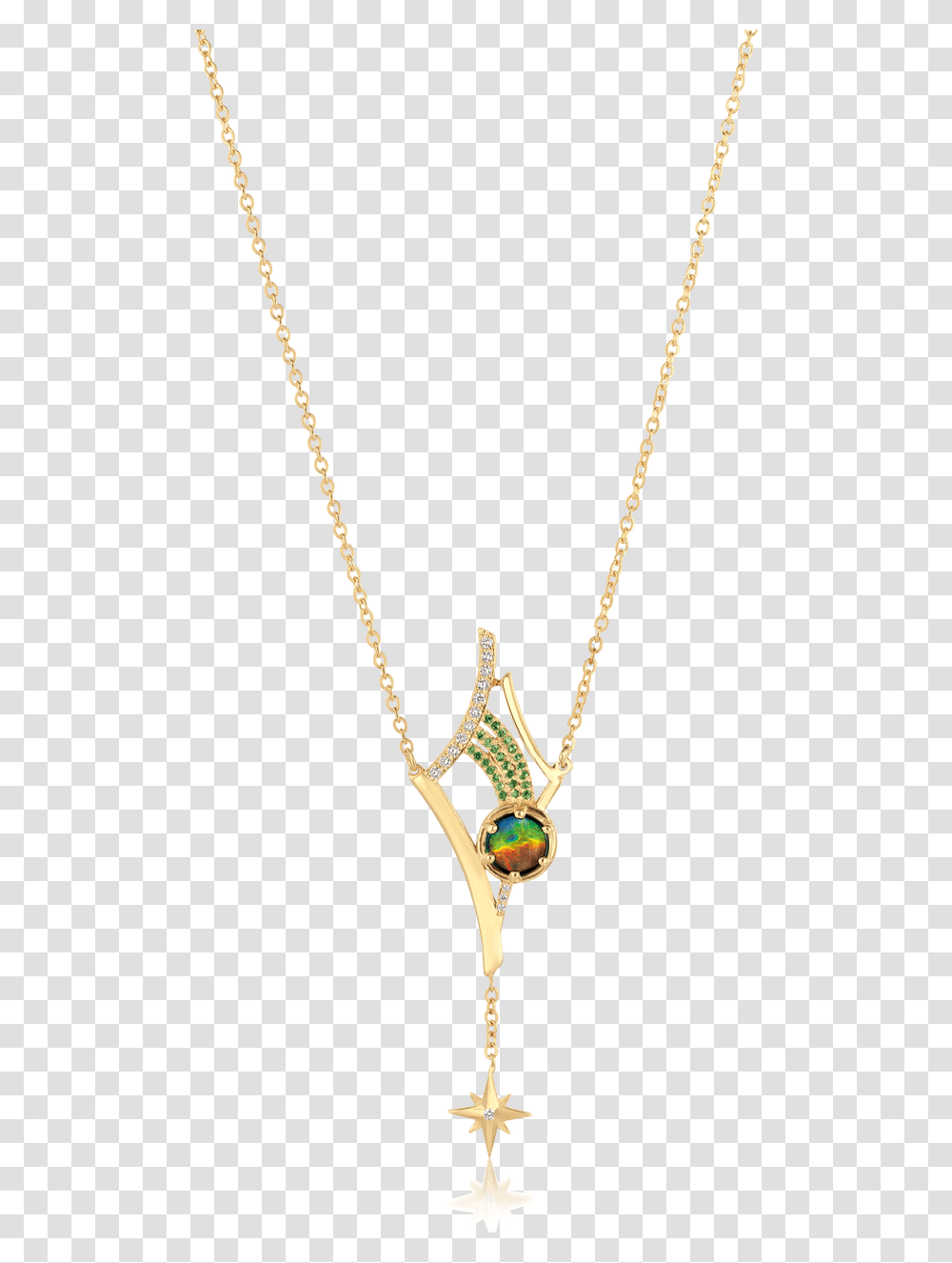 Antares 14k Yellow Gold Diamond Necklace By Korite Ammolite Locket, Accessories, Accessory, Gemstone, Jewelry Transparent Png