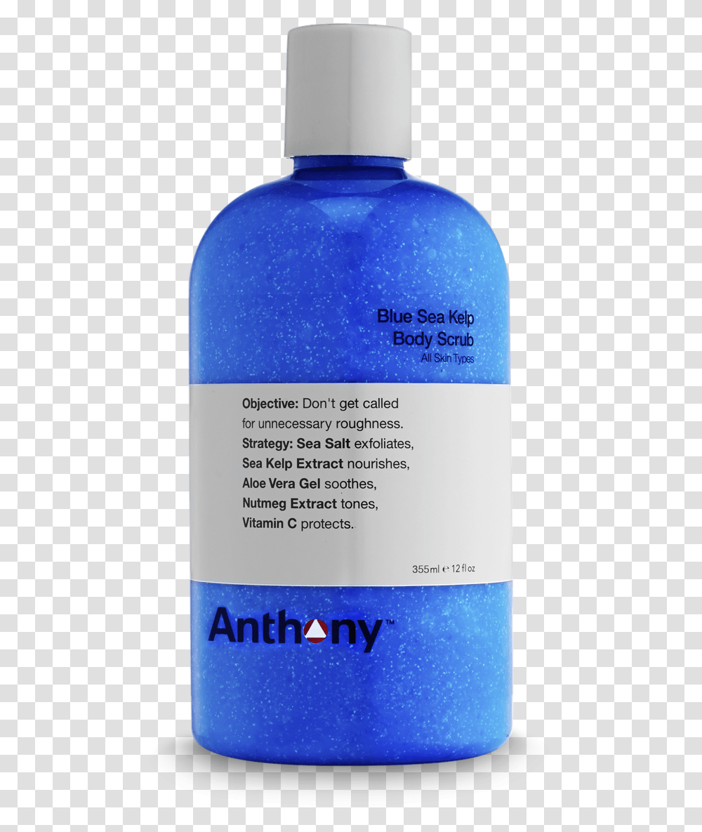 Anthony Blue Sea Kelp Body Scrub Shower Gel, Liquor, Alcohol, Beverage, Drink Transparent Png
