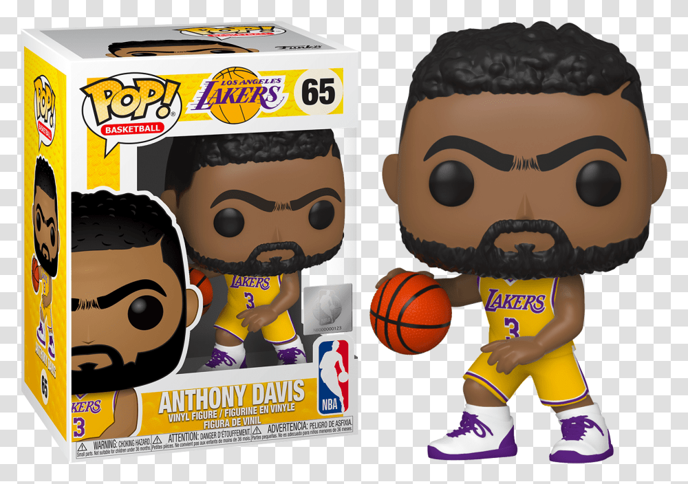 Anthony Davis Funko Pop Lakers, People, Person, Poster, Advertisement Transparent Png