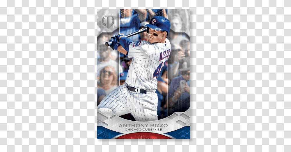 Anthony Rizzo 2019 Topps Tribute Base Cards Poster Baseball Player, Athlete, Sport, Person, People Transparent Png