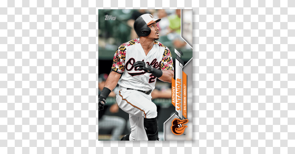 Anthony Santander 2020 Topps Series 1 Base Card Poster Baseball Player, Person, People, Helmet Transparent Png